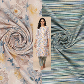 Digital Print Cotton Unstitched Suit fabric